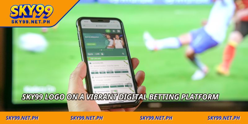 sky99-logo-on-a-vibrant-digital-betting-platform