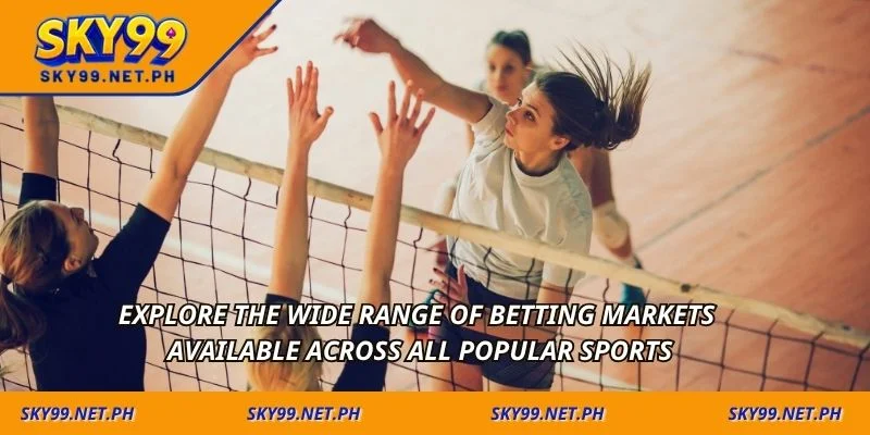 Explore the wide range of betting markets available across all popular sports