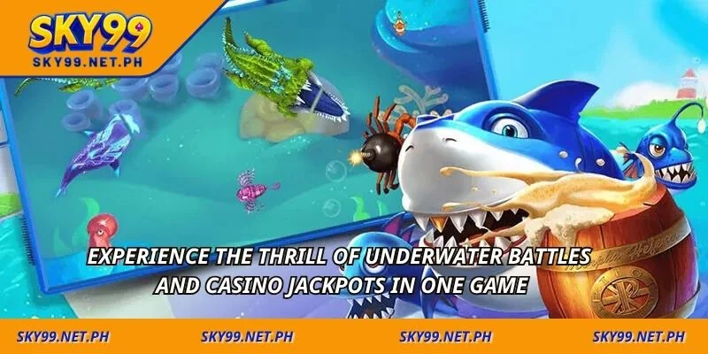 Experience the thrill of underwater battles and casino jackpots in one game