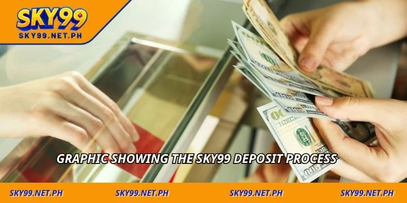 Graphic showing the sky99 deposit process